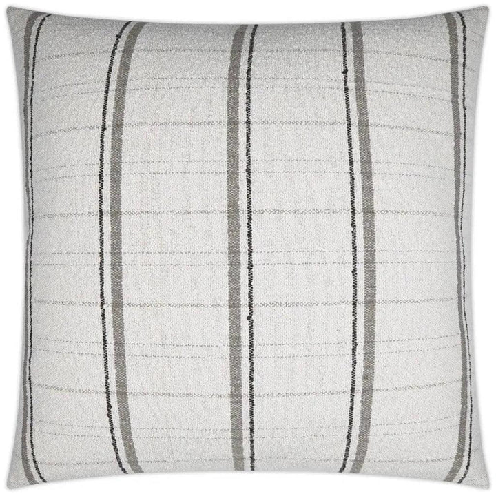 Wooly Bully Snow Stripes White Grey Large Throw Pillow - LOOMLAN - D.V. Kap - Throw Pillows