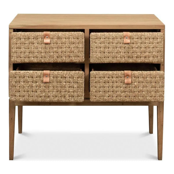 Woven Front Chest Of Four Drawers