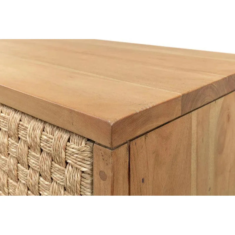 Woven Front Chest Of Four Drawers