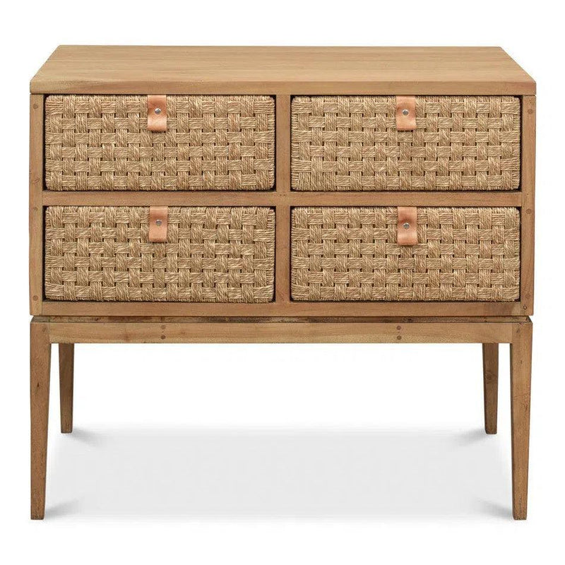 Woven Front Chest Of Four Drawers