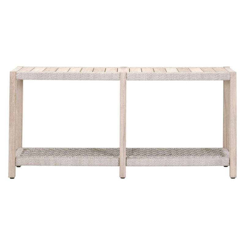 Wrap Outdoor Console Sofa Table for Patio Teak With Storage Shelf Outdoor Console Tables LOOMLAN By Essentials For Living