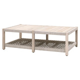 Wrap Outdoor Rectangular Coffee Table With Storage Shelf Outdoor Coffee Tables LOOMLAN By Essentials For Living