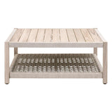 Wrap Outdoor Square Coffee Table Teak With Storage Shelf Outdoor Coffee Tables LOOMLAN By Essentials For Living