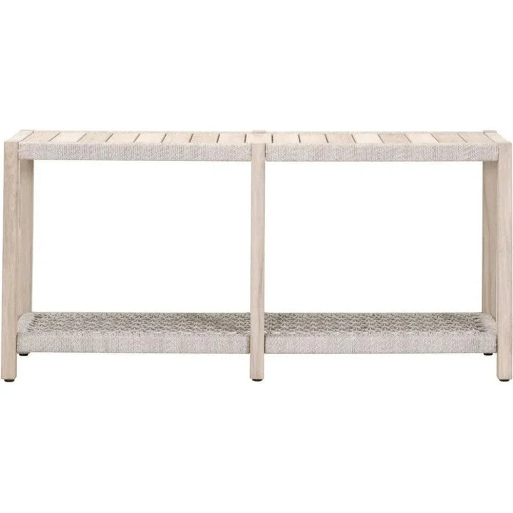 Wrap Outdoor Console Sofa Table for Patio Teak-Outdoor Console Tables-Essentials For Living-LOOMLAN