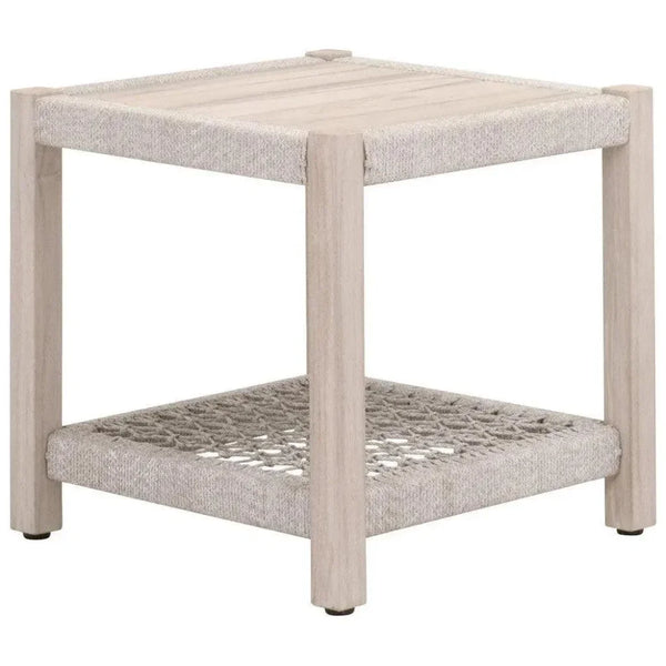 Wrap Outdoor Side Table With Storage Shelf - LOOMLAN - Essentials For Living - Outdoor Side Tables