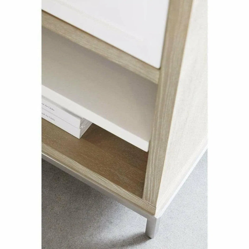 Wrenn 1 Drawer Two Tone White Nightstand Nightstands LOOMLAN By Essentials For Living