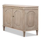 Wrenn Credenza Stone Grey Cabinet for Living Room-Sideboards-Sarreid-LOOMLAN