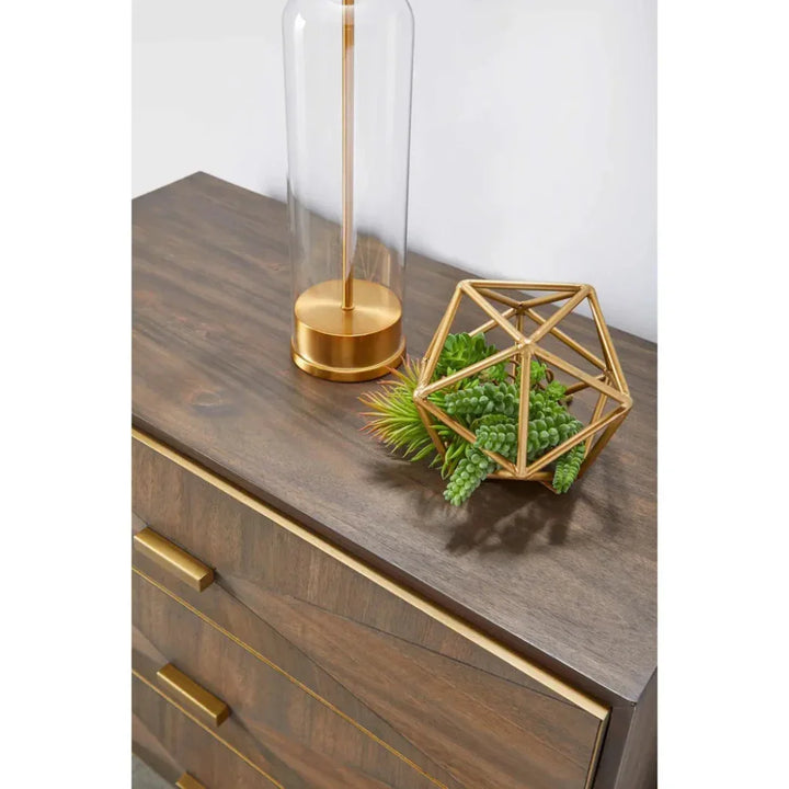 Wynn Brown Shagreen 3 Drawers Nightstand Bedroom - LOOMLAN - Essentials For Living - Nightstands