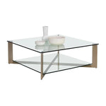 Xavier Steel Framed Glass Coffee Table