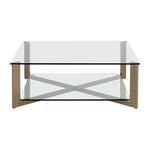 Xavier Steel Framed Glass Coffee Table