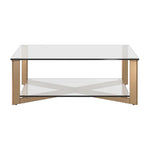 Xavier Steel Framed Glass Coffee Table