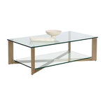 Xavier Steel Framed Glass Coffee Table