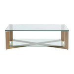 Xavier Steel Framed Glass Coffee Table