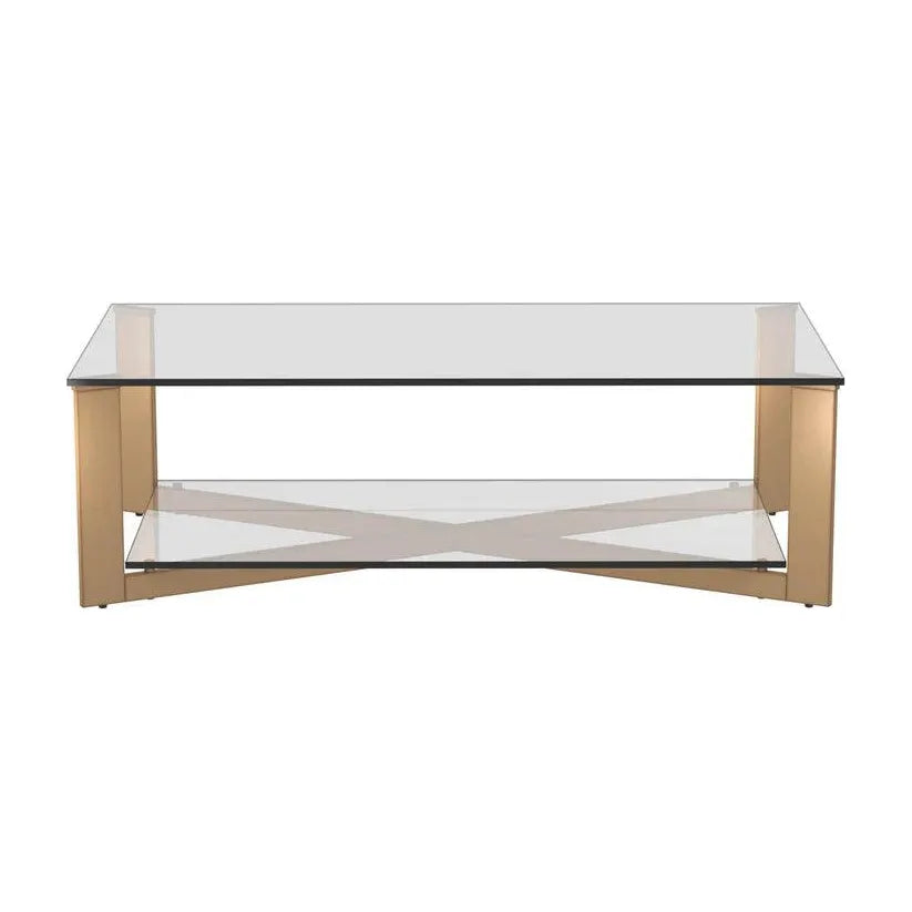 Xavier Steel Framed Glass Coffee Table