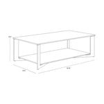 Xavier Steel Framed Glass Coffee Table