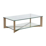 Xavier Steel Framed Glass Coffee Table