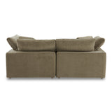 Clay Nook Polyester and Wood Green Modular Sectional