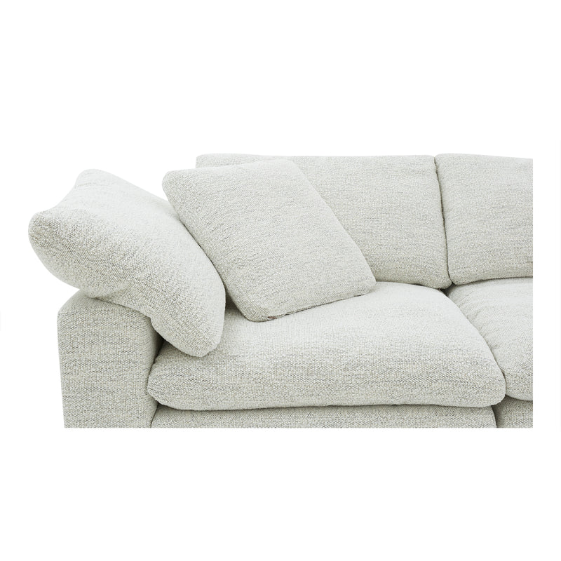 Clay Polyester and Wood Off-White Modular Sofa
