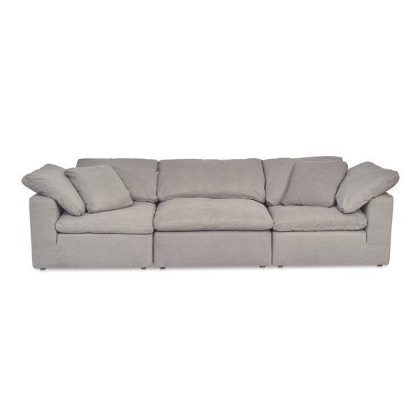 Terra Polyester and Wood Grey Modular Sofa