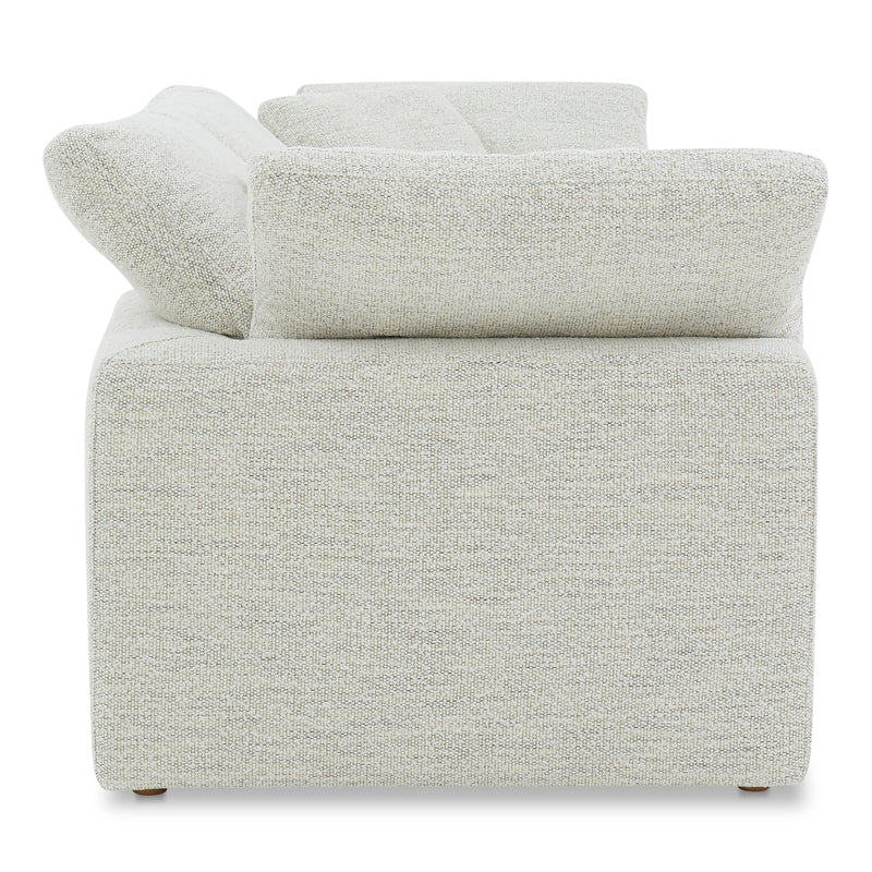 Terra Polyester Fabric and Wood Off-White Modular Sofa