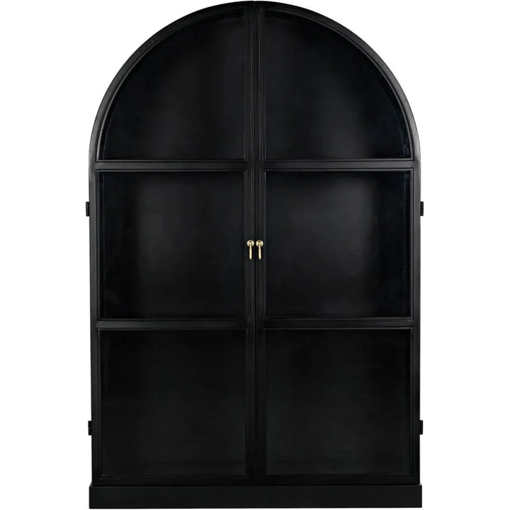 Yoke Hutch Black Curio Buffet Glass Doors Cabinet - LOOMLAN - Noir - Buffets & Curios