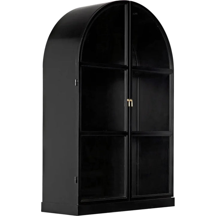 Yoke Hutch Black Curio Buffet Glass Doors Cabinet - LOOMLAN - Noir - Buffets & Curios