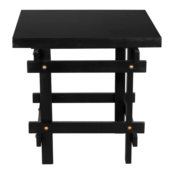Yokosuka Wooden Square Side Table - LOOMLAN - Noir - Side Tables