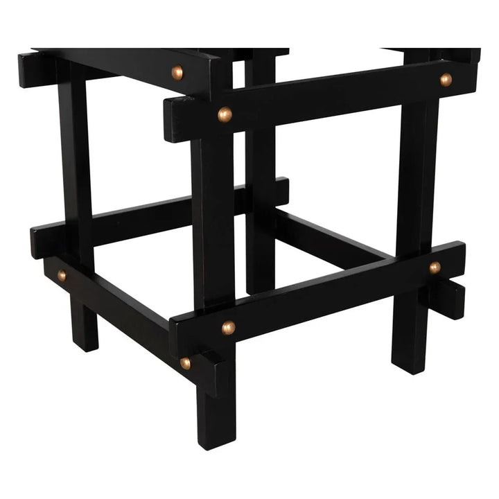 Yokosuka Wooden Square Side Table - LOOMLAN - Noir - Side Tables