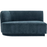 Yoon Polyester and Fsc Wood Deep Teal 2 Seat Sofa Left Sofas & Loveseats LOOMLAN By Moe's Home