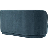 Yoon Polyester and Fsc Wood Deep Teal 2 Seat Sofa Left Sofas & Loveseats LOOMLAN By Moe's Home