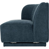 Yoon Polyester and Fsc Wood Deep Teal 2 Seat Sofa Left Sofas & Loveseats LOOMLAN By Moe's Home