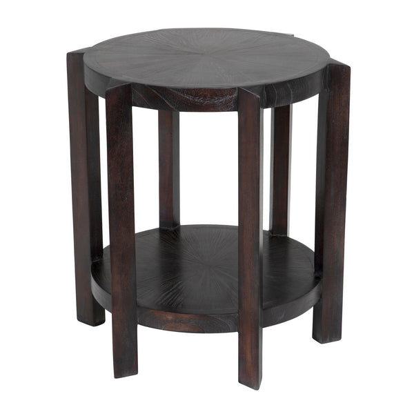 Yuhuda Small Side Table, Sombre Finish-Side Tables-Noir-LOOMLAN