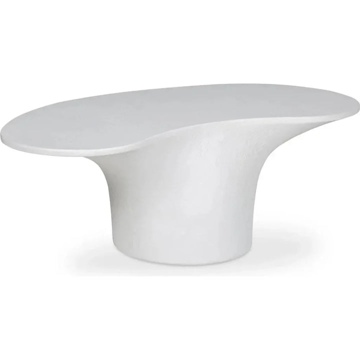 Yumi Concrete Outdoor Oval Coffee Table-Outdoor Coffee Tables-Moe's Home-LOOMLAN