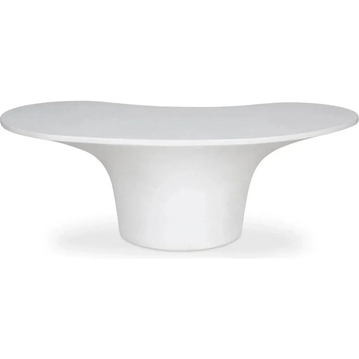 Yumi Concrete Outdoor Oval Coffee Table-Outdoor Coffee Tables-Moe's Home-LOOMLAN