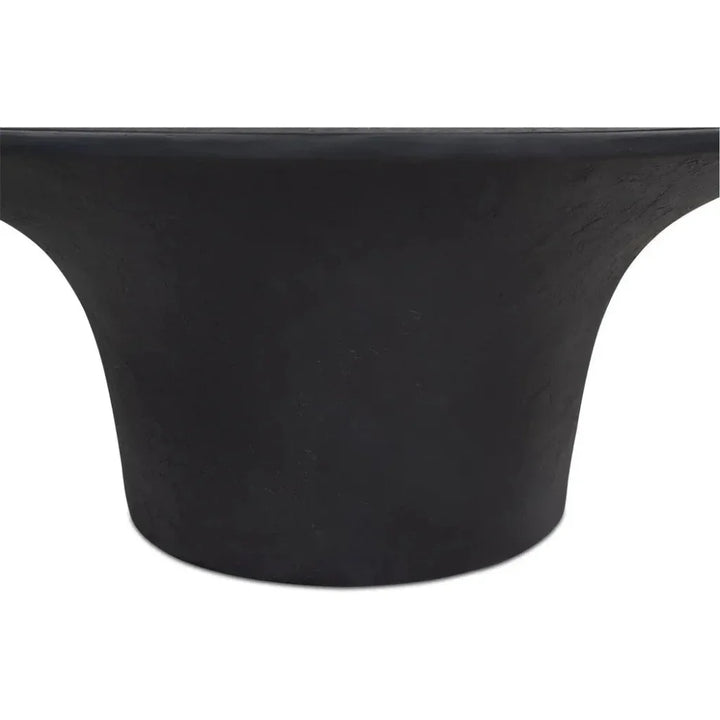 Yumi Concrete Outdoor Oval Coffee Table-Outdoor Coffee Tables-Moe's Home-LOOMLAN