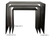 Yves Black Steel Medium Rectangle Side Table-Side Tables-Noir-LOOMLAN