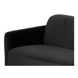 Fallon Polyester and Solid Pine Black Sofa