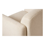 Fallon Polyester and Solid Pine Ivory Accent Arm Chair