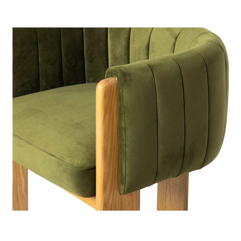 Sofi Polyester and Solid Ash Green Armless Accent Chair