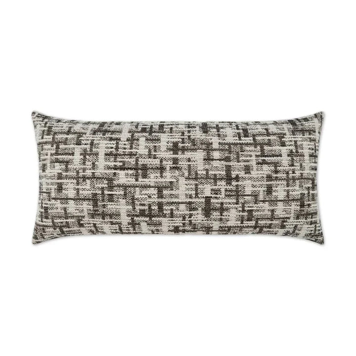Zahwe Hamdmade Grey Outdoor Pillow-Outdoor Pillows-D.V. Kap-Lumbar-LOOMLAN