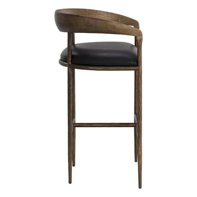 Zanatta Leather Barstool