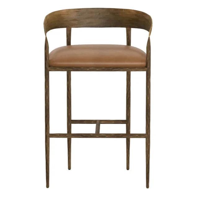 Zanatta Leather Barstool