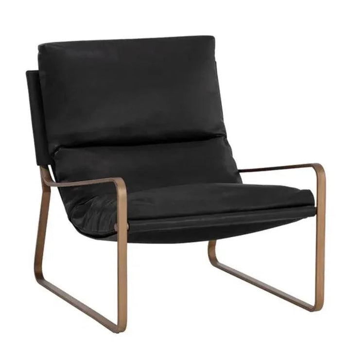 Zancor Leather Lounge Chair - LOOMLAN - SUNPAN - Accent Chairs