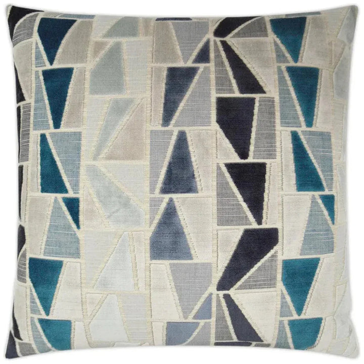 Zander Teal Slate Blue Large Throw Pillow Insert - LOOMLAN - D.V. Kap - Throw Pillows