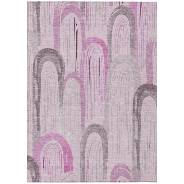 Zaralith Pink Washable Indoor - Outdoor Rug - LOOMLAN - LOOMLAN Rugs - Outdoor Rugs