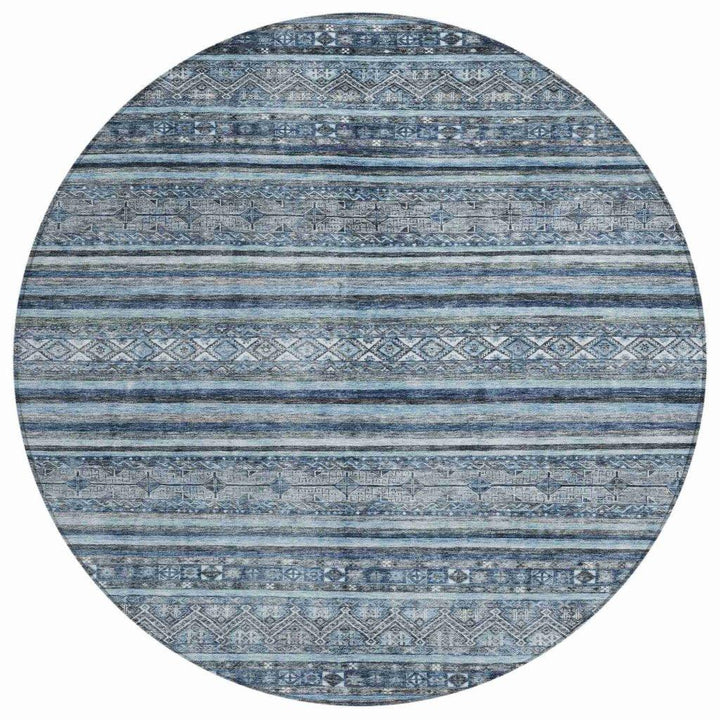 Zaraxa Blue Washable Indoor - Outdoor Rug - LOOMLAN - LOOMLAN Rugs - Outdoor Rugs