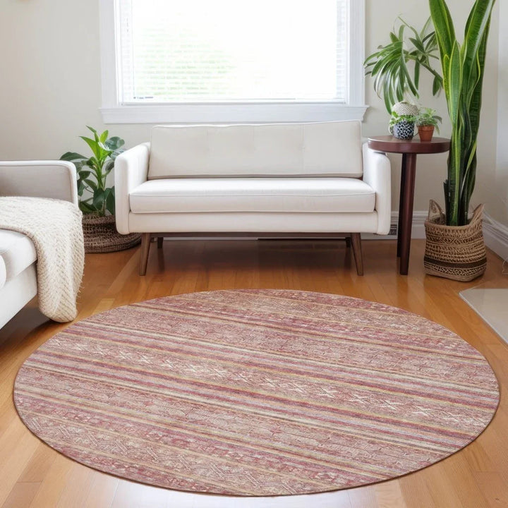 Zaraxa Orange Washable Indoor - Outdoor Rug - LOOMLAN - LOOMLAN Rugs - Outdoor Rugs
