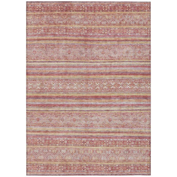 Zaraxa Orange Washable Indoor - Outdoor Rug - LOOMLAN - LOOMLAN Rugs - Outdoor Rugs