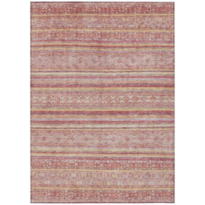 Zaraxa Orange Washable Indoor - Outdoor Rug - LOOMLAN - LOOMLAN Rugs - Outdoor Rugs