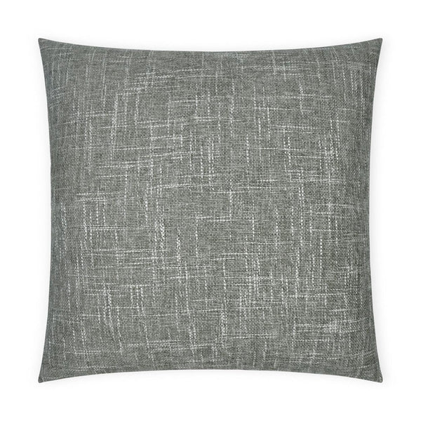 Zareen Slate Solid Textured Grey Large Throw Pillow With Insert Throw Pillows LOOMLAN By D.V. Kap